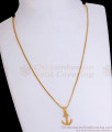 Pirates of the Caribbean Stylish Anchor Design Gold Pendant Chain Shop Online SMDR975
