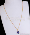 Oval Shaped Blue Sapphire Stone Gold Pendant Chain Shop Online SMDR982