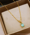 Rare Pastel Green Gemstone Lucky Pendant Chain Gold Plated Jewelry SMDR983