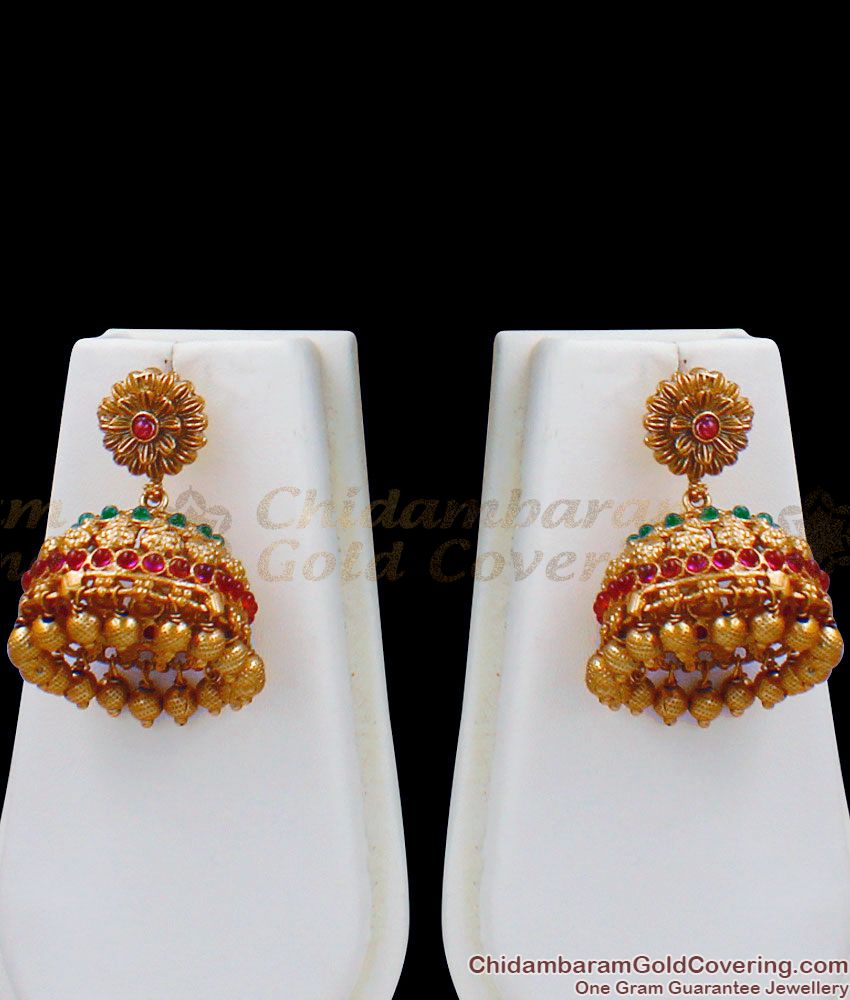 ANTQ1002 - Premium Finish Antique Nagas Jewelry First Quality Temple Set Haram Collections