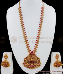 ANTQ1003 - Premium Antique Matt Finish Lakshmi Dollar Haram Set Bridal Collections ANTQ1003 - Premium Antique Matt Finish Lakshmi Dollar Haram Set Bridal Collections