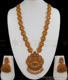 ANTQ1004 - Premium Antique Malai Nagas Jewelry Temple Haram Set Bridal Jewellery ANTQ1004 - Premium Antique Malai Nagas Jewelry Temple Haram Set Bridal Jewellery