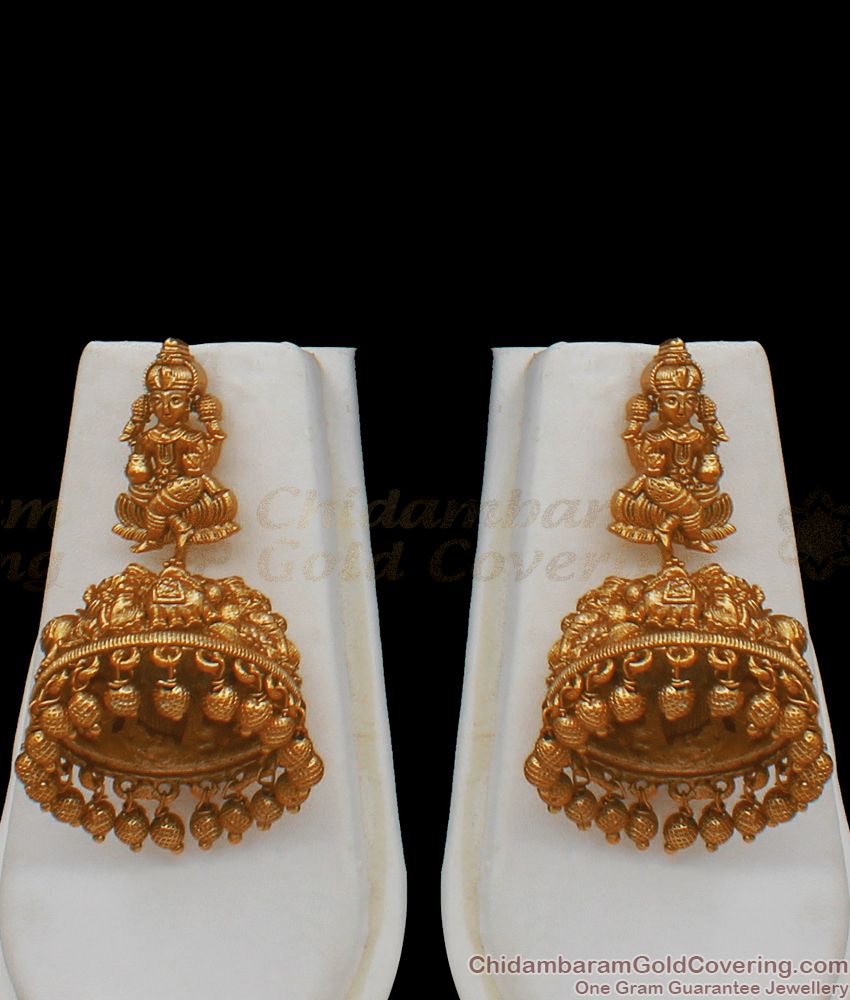 ANTQ1006 - Premium Antique Matt Finish Lakshmi Dollar Haram Set Bridal Collections