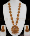 ANTQ1007 - Premium Antique Matt Finish Full Lakshmi Dollar Haram Set Bridal Collections