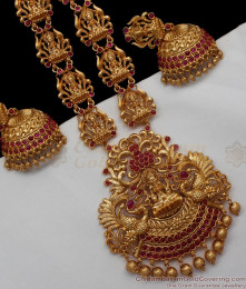 ANTQ1008 - Premium Finish Antique Nagas Jewelry First Quality Temple Set Haram Collections ANTQ1008 - Premium Finish Antique Nagas Jewelry First Quality Temple Set Haram Collections