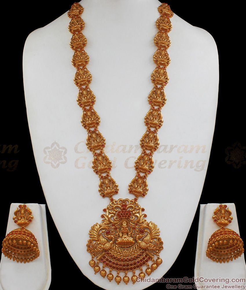 ANTQ1008 - Premium Finish Antique Nagas Jewelry First Quality Temple Set Haram Collections