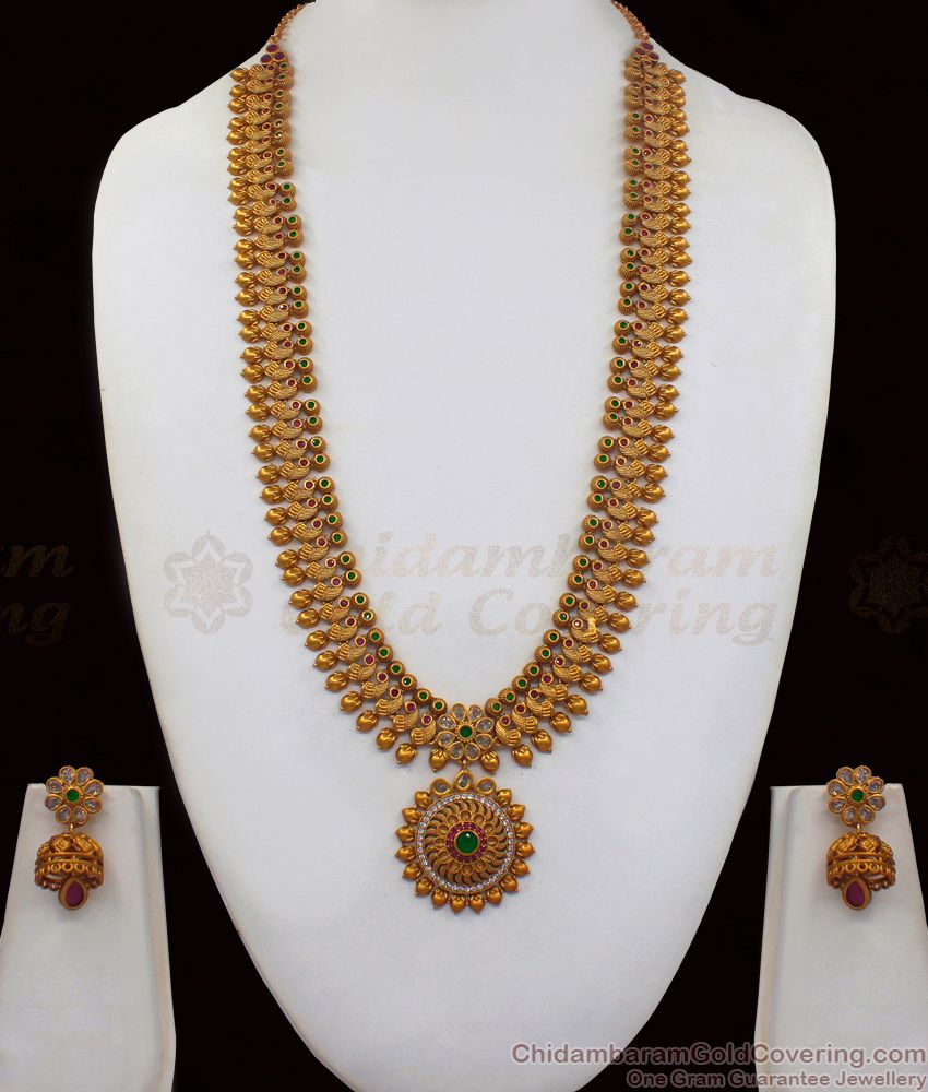 ANTQ1018- Kundan Stone Premium Matt Antique Haram Wedding Collection