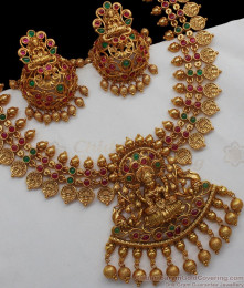 ANTQ1020 - Premium Antique Kasu Malai Nagas Jewelry Temple Haram Set Bridal Jewellery ANTQ1020 - Premium Antique Kasu Malai Nagas Jewelry Temple Haram Set Bridal Jewellery