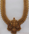 ANTQ1023 - First Quality Premium Antique Long Gold Haaram With Earrings