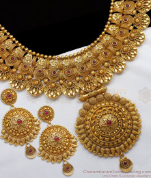 ANTQ1026 - Grand Bridal Wear Antique Haram Collections Set Shop Online ANTQ1026 - Grand Bridal Wear Antique Haram Collections Set Shop Online