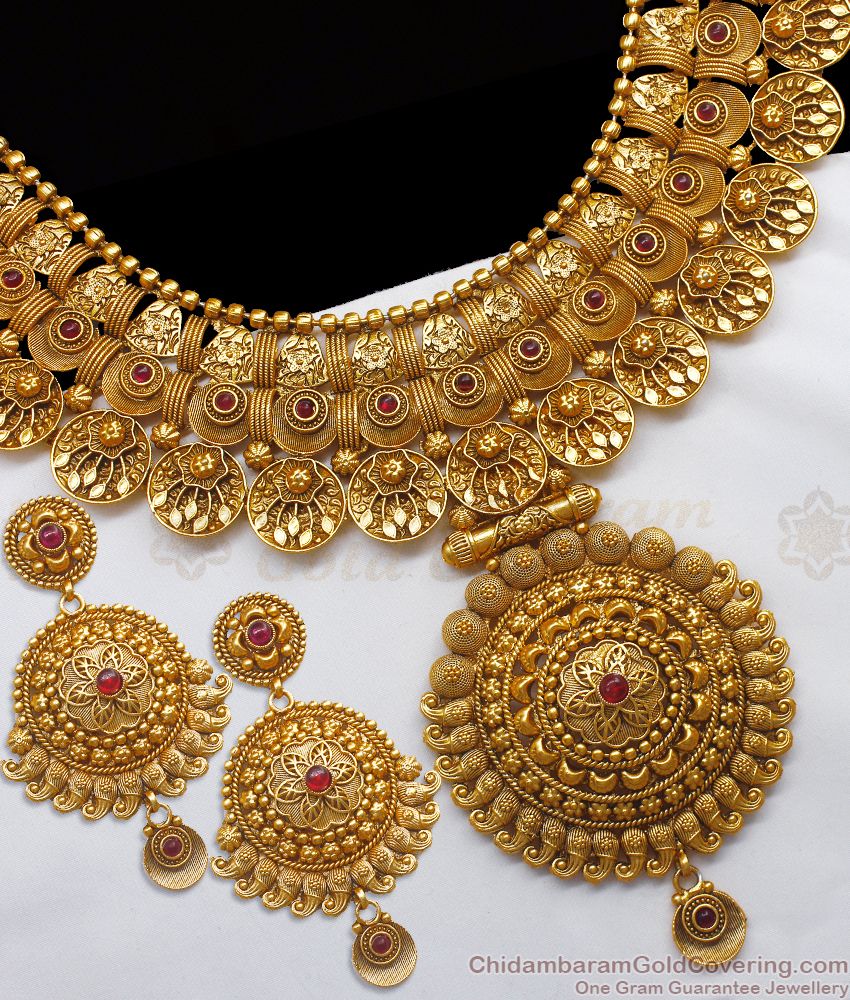 ANTQ1026 - Grand Bridal Wear Antique Haram Collections Set Shop Online