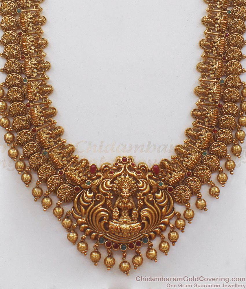 ANTQ1029 - Gorgeous Temple Jewellery Sets Big Jhumka Earrings Antique Gold Collections