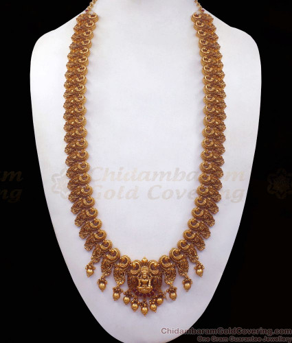 ANTQ1040 Antique Haram Earring Combo Grand Lakshmi Temple Jewelry