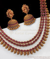 ANTQ1043 - Premium Antique Haram Ruby Kemp Stone Earring Combo