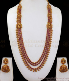 ANTQ1043 - Premium Antique Haram Ruby Kemp Stone Earring Combo ANTQ1043 - Premium Antique Haram Ruby Kemp Stone Earring Combo
