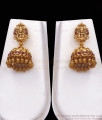 ANTQ1053 - Premium Antique Haram Beads Pattern Lakshmi Dollar Earring Combo