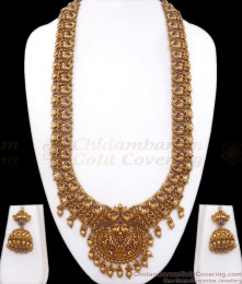 ANTQ1059 - Premium Gold Antique Haram Earring Combo Set Temple Jewelry Collections ANTQ1059 - Premium Gold Antique Haram Earring Combo Set Temple Jewelry Collections