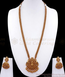 Two Line Antique Haram Jhumki Combo With Lakshmi Designs ANTQ1068 Two Line Antique Haram Jhumki Combo With Lakshmi Designs ANTQ1068