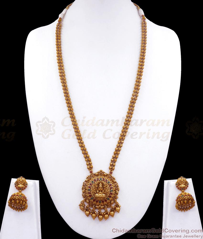 Stylish Beads Design Antique Haram Jhumki Earring Combo Set ANTQ1074