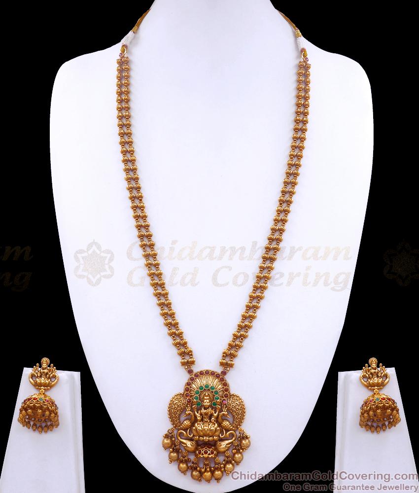 Premium Antique Nagas Temple Jewelry Haram Earring Bridal Set Shop Online ANTQ1079