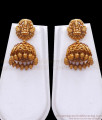 Premium Antique Gold Haram Earring Combo Kemp Ruby Stone Collections ANTQ1083