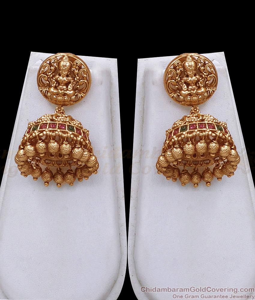 Heavy Temple Jewelry Antique Bridal Haram Lakshmi Coin Design With Jhumki ANTQ1092 Heavy Temple Jewelry Antique Bridal Haram Lakshmi Coin Design With Jhumki ANTQ1092