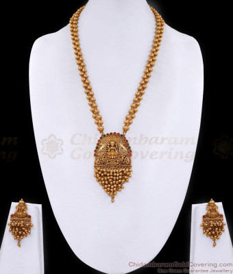New Model Antique Haram Lakshmi Hanging Beads Design For Wedding ANTQ1099