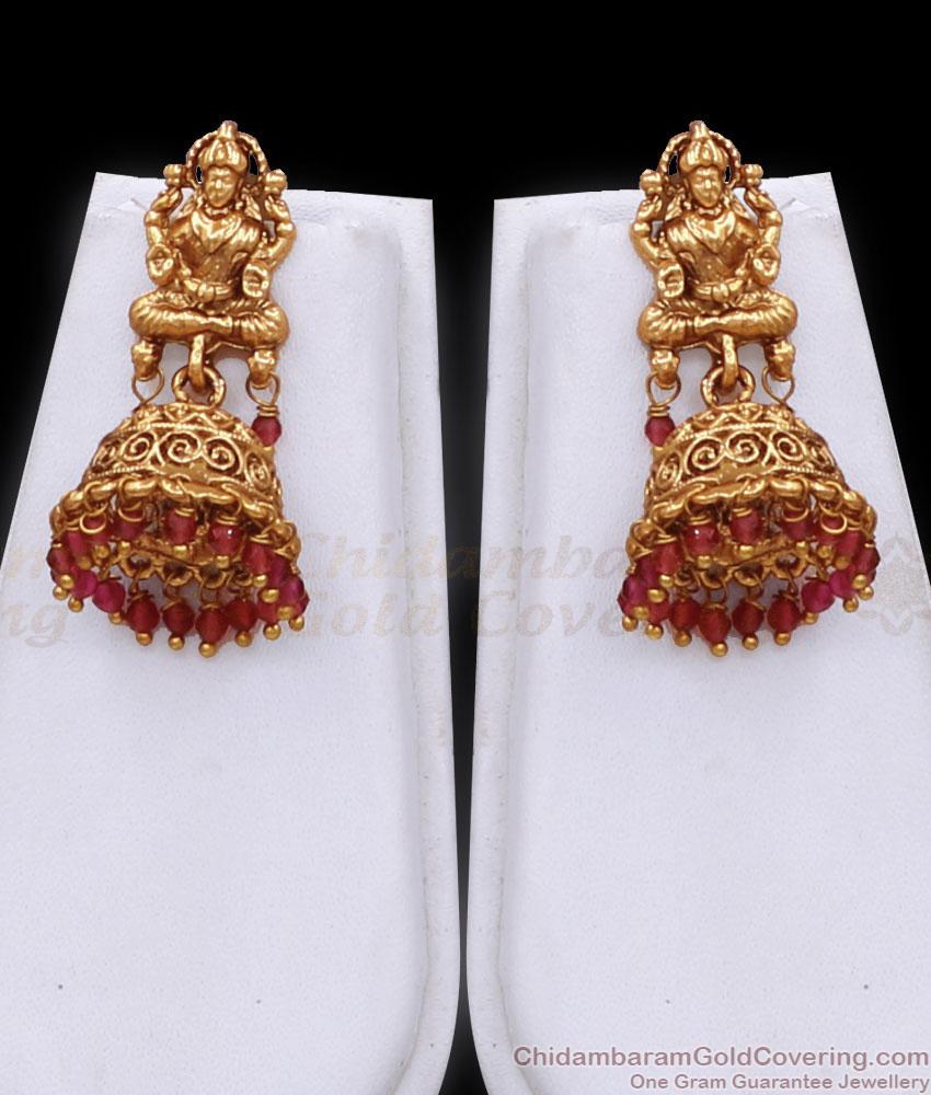 Latest Lakshmi Design Antique Ruby Beads Long Haram Temple Jewelry ANTQ1102 Latest Lakshmi Design Antique Ruby Beads Long Haram Temple Jewelry ANTQ1102