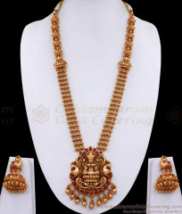 New Arrival Heavy Bridal Antique Gold Haram Earring Shop Online ANTQ1103