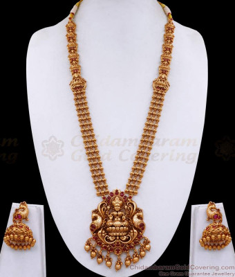 New Arrival Heavy Bridal Antique Gold Haram Earring Shop Online ANTQ1103