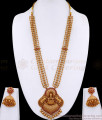 ANTQ1108 Temple Wear Nagas Antique Gold Haram Multi Beads Chain Lakshmi Design For Women