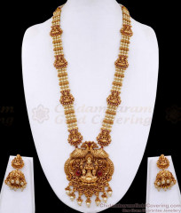 ANTQ1111 Grand Bridal Wear Antique Haram Lakshmi Design Pearl Jewelry
