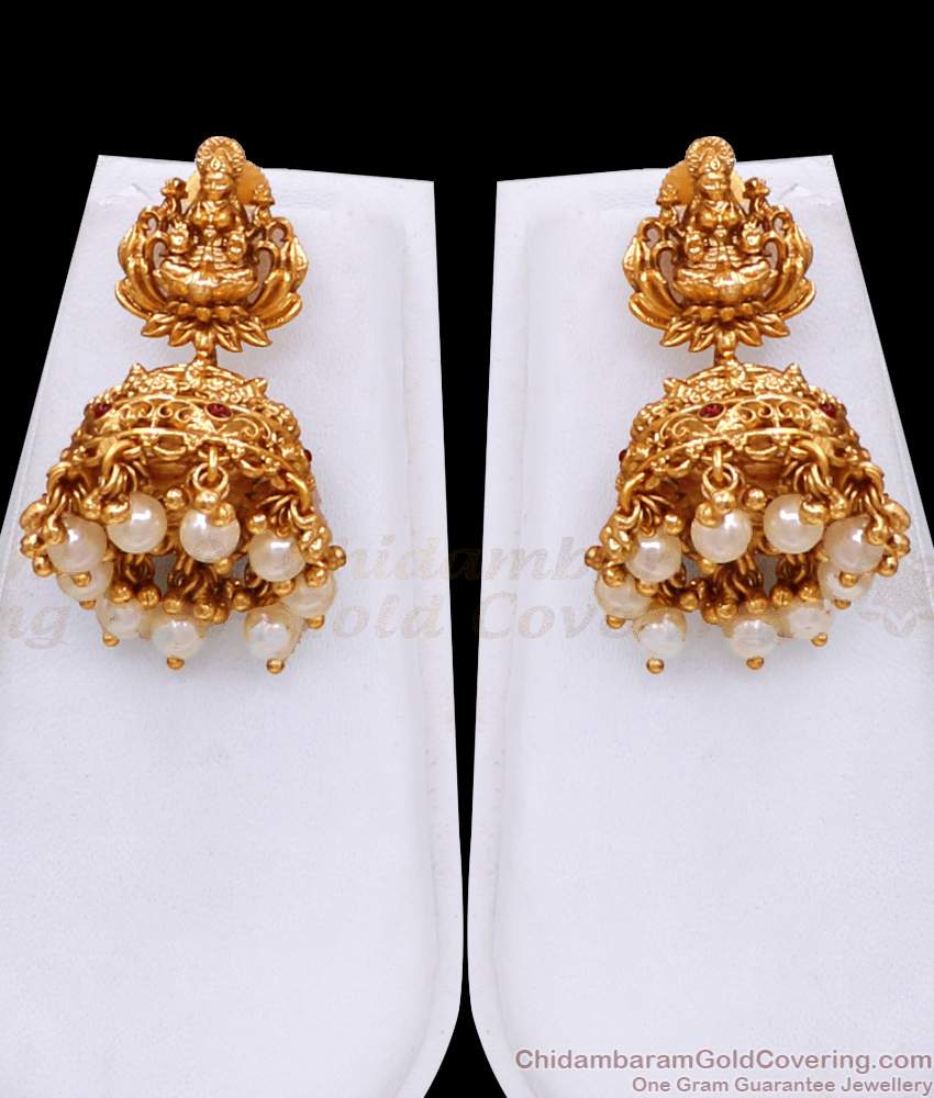 ANTQ1111 Grand Bridal Wear Antique Haram Lakshmi Design Pearl Jewelry