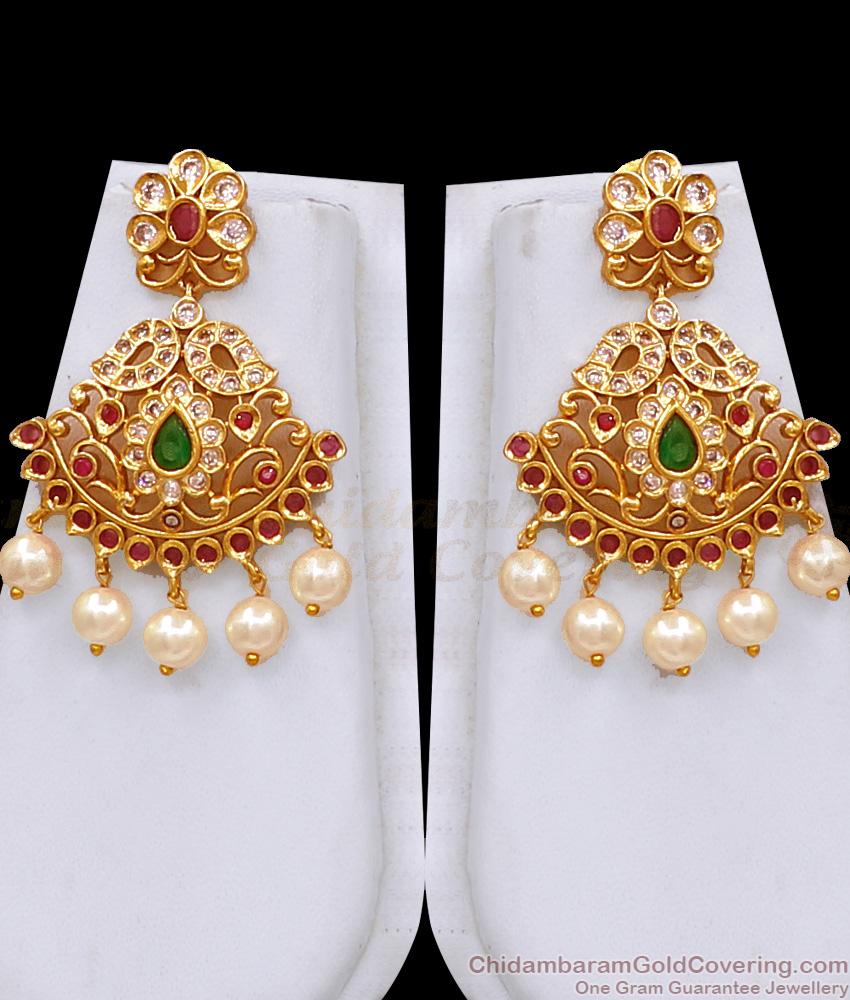 ANTQ1117 Premium Quality Antique Gold Finish Victorian Haram Mango Design For Wedding