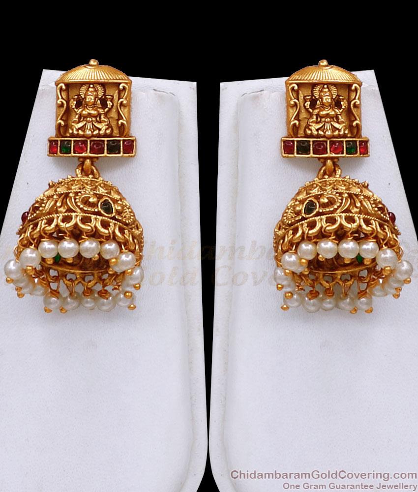 ANTQ1121 South Indian Multi-Layer Ruby Beaded Temple Haram Jewelry Set Online