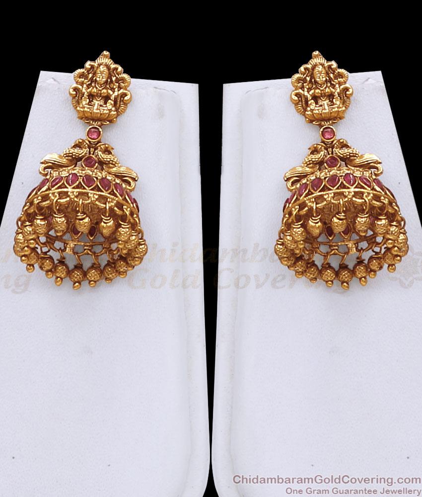 ANTQ1124 Premium Lakshmi Peacock Antique Haram Set with Jhumka ANTQ1124 Premium Lakshmi Peacock Antique Haram Set with Jhumka