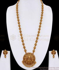 ANTQ1125 Premium Lakshmi Design Ruby Kemp Stone Antique Haram Set ANTQ1125 Premium Lakshmi Design Ruby Kemp Stone Antique Haram Set