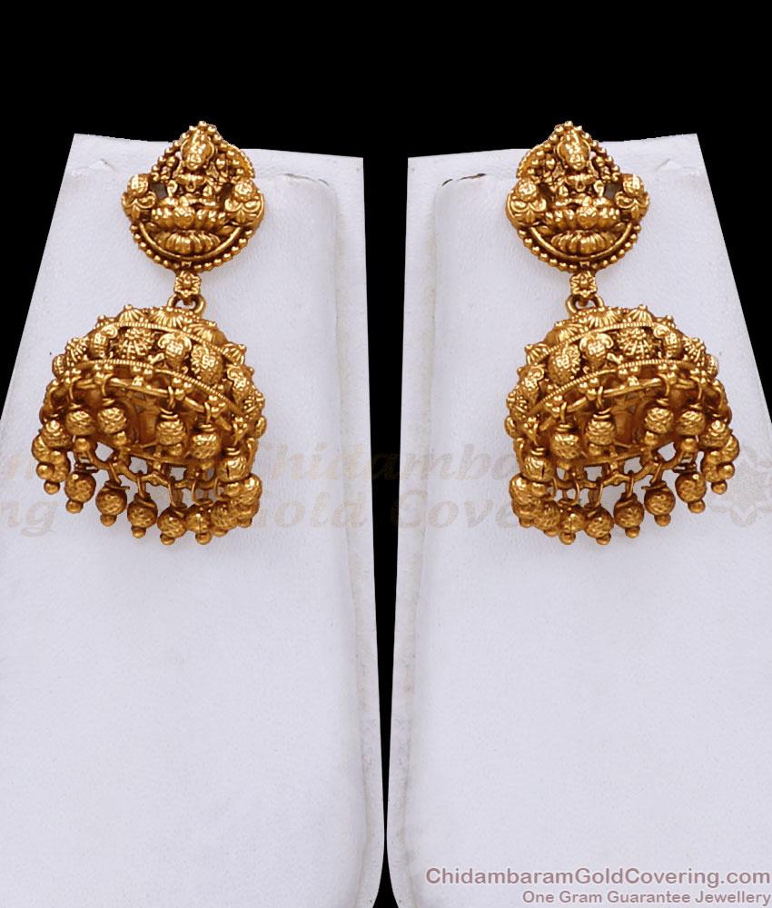 ANTQ1130 South Indian Lakhsmi Motiff Antique Gold Mango Haram Bridal Set ANTQ1130 South Indian Lakhsmi Motiff Antique Gold Mango Haram Bridal Set