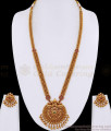 ANTQ1131 Grand Muhurtham Antique Gold Twin Peacock Medallion Haram Set