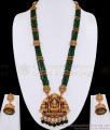 ANTQ1133 Traditional South Indian Green Crystal Layered Long Haram Temple Jewelry ANTQ1133 Traditional South Indian Green Crystal Layered Long Haram Temple Jewelry