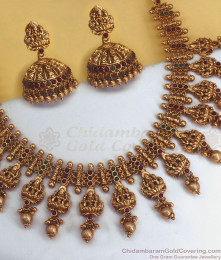TNL1069 - Buy Original Temple Necklace Earring Combo Nagas Collection TNL1069 - Buy Original Temple Necklace Earring Combo Nagas Collection
