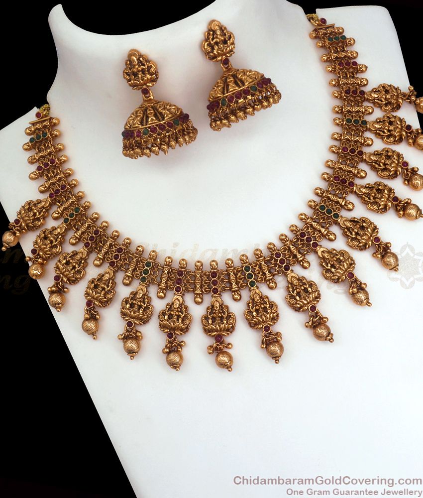 TNL1069 - Buy Original Temple Necklace Earring Combo Nagas Collection