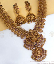 TNL1071 - First Quality Antique Necklace Earring Dual Layer Lakshmi Design TNL1071 - First Quality Antique Necklace Earring Dual Layer Lakshmi Design