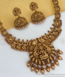 TNL1073 - Premium Quality Temple Necklace Earring Combo Antique Jewelry TNL1073 - Premium Quality Temple Necklace Earring Combo Antique Jewelry