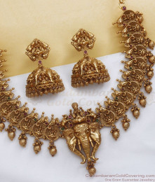 TNL1080 - Gajalkshmi Dollar Nagas Collections Premium Antique Jewelry TNL1080 - Gajalkshmi Dollar Nagas Collections Premium Antique Jewelry