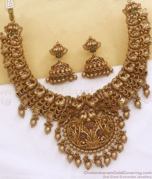 TNL1087 - Premium Bridal Antique Necklace Earring Jewelry Set Nagas Collections Shop Online TNL1087 - Premium Bridal Antique Necklace Earring Jewelry Set Nagas Collections Shop Online
