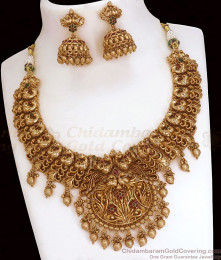 TNL1087 - Premium Bridal Antique Necklace Earring Jewelry Set Nagas Collections Shop Online TNL1087 - Premium Bridal Antique Necklace Earring Jewelry Set Nagas Collections Shop Online