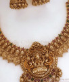 TNL1088 - Goddess Lakshmi Nagas Design Antique Kasu Necklace Earring Combo Set