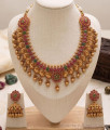 TNL1093 - Premium Peacock Coin Antique Necklace Kemp Stone Collections