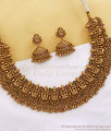 TNL1094 - Grand Bridal Antique Choker Gold Necklace Lakshmi Design Collections Shop Online